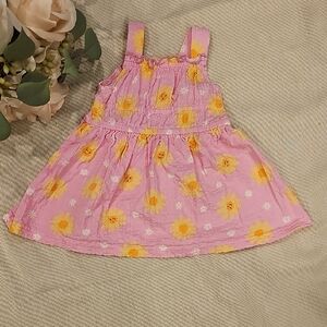 Little Lass Pink and Yellow Floral Dress